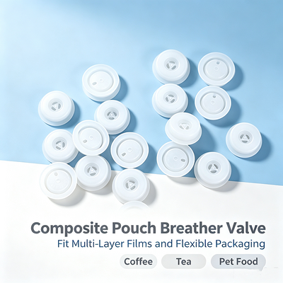 Non-Filter One-Way Exhaust Valve for Coffee Bags | Food-Grade Degassing Valve for Stand Up Pouches