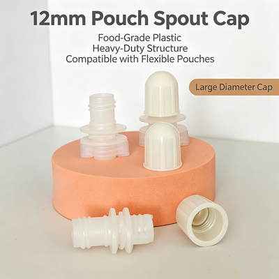 12mm PE Plastic Spout Nozzle, HDPE Doypack Spout Lid, Jelly Suction Nozzle For Stand Up Pouches