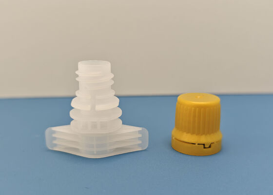 9.6mm Plastic Spout Cap Food Grade Doypack Spout With Tamper Evident Ring Anti Leakage Sealing