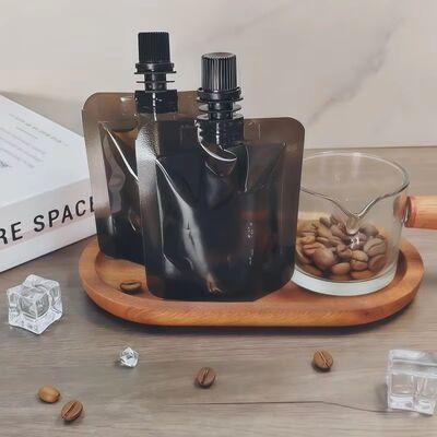 Custom Aluminum Foil Laminated Spout Pouch With Cap | High Barrier PE/AL/PA Stand Up Spout Bag
