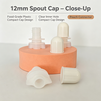 12mm PE Plastic Spout Nozzle, HDPE Doypack Spout Lid, Jelly Suction Nozzle For Stand Up Pouches