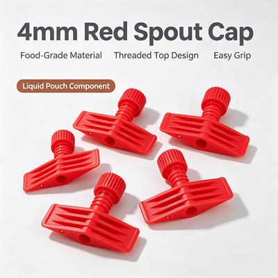 4.5mm Leak Proof Plastic Spout Cap, Tamper Evident Small Mouth Filling Spout for Flexible Packaging Pouch