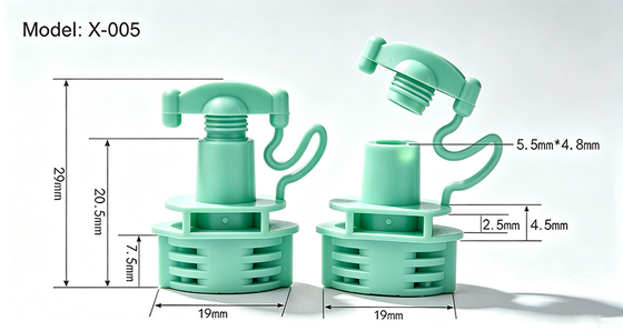 Reusable Twist Top Pouch Spout Nozzle, Food Grade Leak Proof Flexible Packaging Spout With Anti-Lost Tether Tab For Liquid Squeeze Pouches