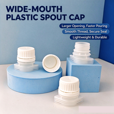 22mm Premium Plastic Spout Caps For Stand Up Pouches, Liquid Packaging Bags & Flexible Packaging