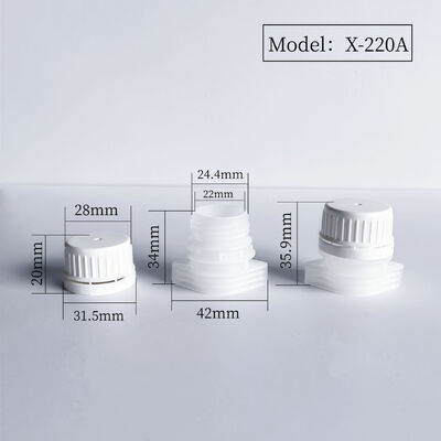 22mm Premium Plastic Spout Caps For Stand Up Pouches, Liquid Packaging Bags & Flexible Packaging